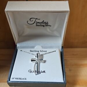 Timeless Sterling Silver Cross Pendant Necklace